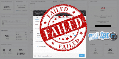 Failed to upload AOS package to Nutanix via Browser